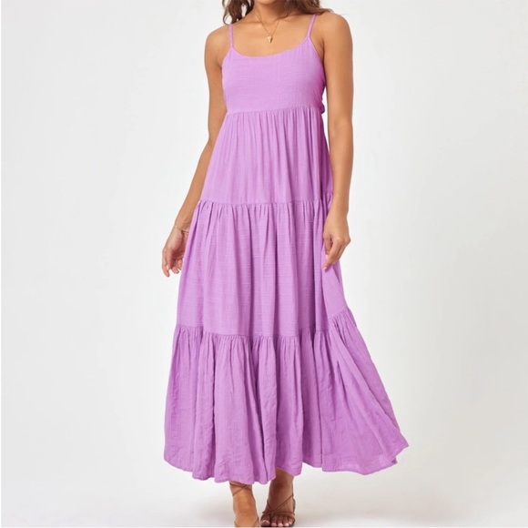 L Space Santorini Dress In Jewel Revolve X Small Maxi Sleeveless Tie Back NEW - Picture 2 of 13